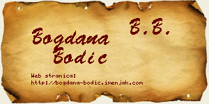 Bogdana Bodić vizit kartica